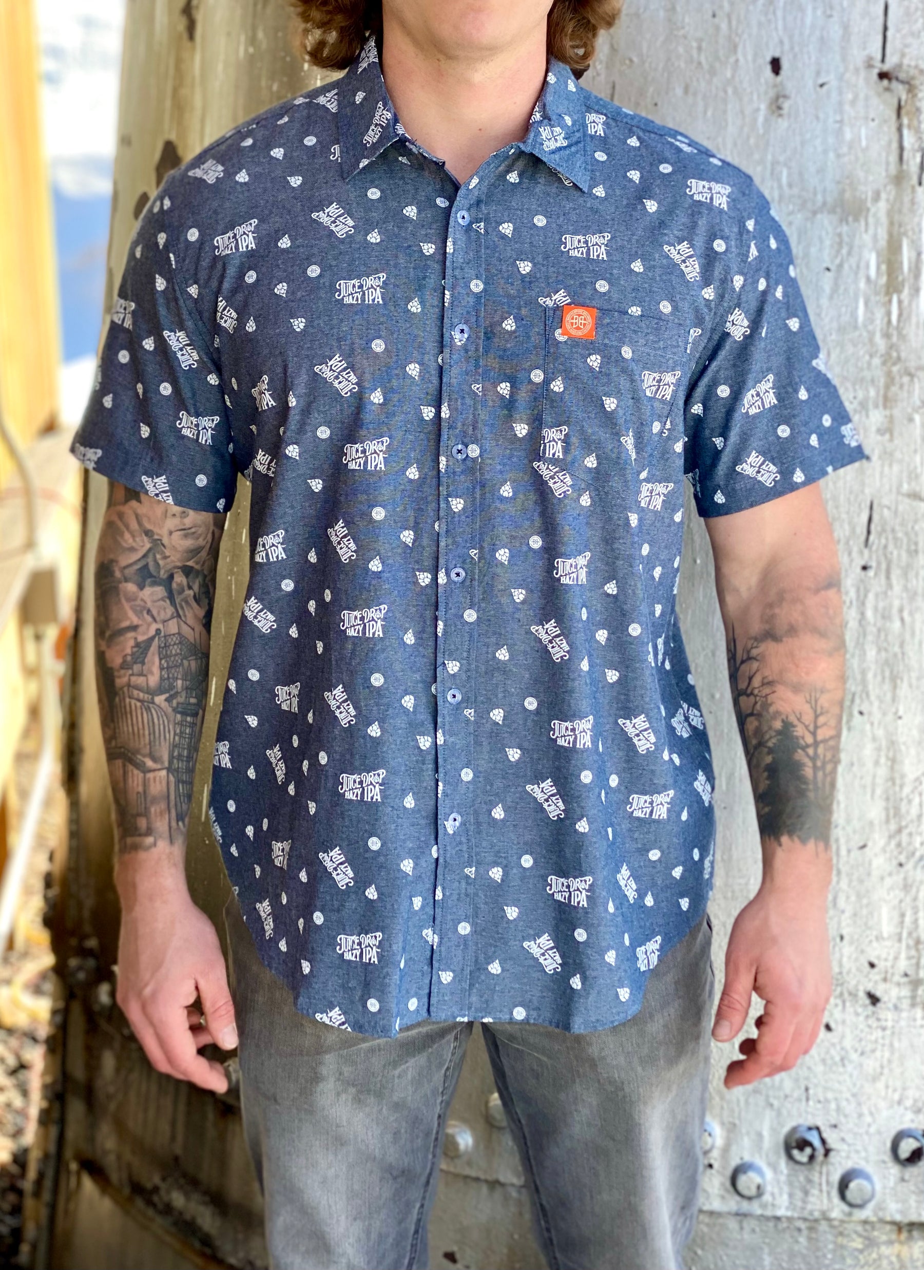 Juice Drop Chambray Button Up